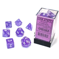 CHX 27577 Borealis Polyhedral Purple/White Luminary 7-Die Set