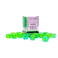 CHX 26866 Gemini 12mm d6 Translucent Green-Teal/Yellow Block (36)