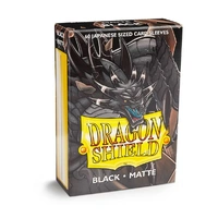 Dragon Shield: Japanese Size Sleeves – Matte – Black