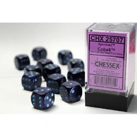 CHX 25707 Speckled Cobalt 16mm d6 Dice Block (12 dice)