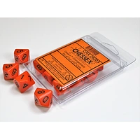 CHX 26203 Opaque Orange/black Set of Ten d10s