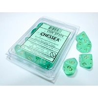 CHX 27375 Borealis Light Green/gold Luminary Set of Ten d10s