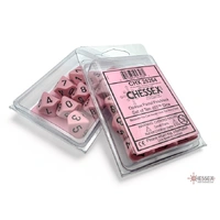 CHX 25264 Opaque Pastel Pink/black Set of Ten d10s