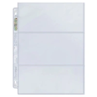 Ultra Pro: UP81417 3-Pocket Platinum Page with 3-1/2" X 7-1/2" Pockets