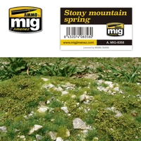 Ammo by MIG -  Dioramas - Grass Mats - Stony Mountain - Spring