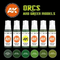 AK Interactive - 3 Gen Sets - Orcs And Green Creatures