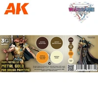 AK Interactive - 3 Gen Sets - Non Metallic Metal - Gold