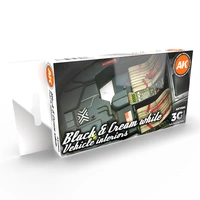 AK Interactive - 3 Gen Acrylics - Black Interior And Cream White 17ml