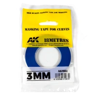 Ak Interactive - Basics  - Blue Masking Tape For Curves 3 mm