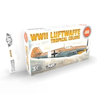 Ak Interactive - 3 Gen Acrylics - WW2 Luftwaffe Tropical Colors Set