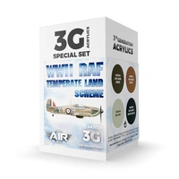 Ak Interactive - 3 Gen Acrylics - WW2 Raf Temperate Land Scheme Set