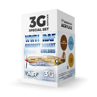 Ak Interactive - 3 Gen Acrylics - WW2 Raf Aircraft Desert Colors Set