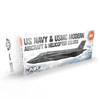 Ak Interactive - 3 Gen Acrylics - Us Navy & Usmc Modern Aircraft & Helicopter Set