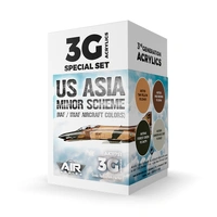 Ak Interactive - 3 Gen Acrylics - Us Asia Minor Scheme (Iiaf/Iriaf Aircraft) Set