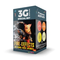 Ak Interactive - 3 Gen Acrylics - Wargame Color Set. Fire Effects.