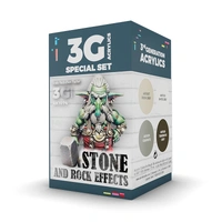 Ak Interactive - 3 Gen Acrylics - Wargame Color Set. Stone And Rock Effects.