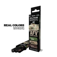 AK Interactive - RC Markers - Late German Afv Camo Colors - Set 3 Real Colors Markers