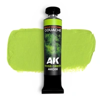 AK Interactive - Gouache Paints - Moss Green - Ak Gouache 20 Ml.