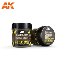 AK Interactive - Dioramas - Dark & Dry Crackle Effects 100ml