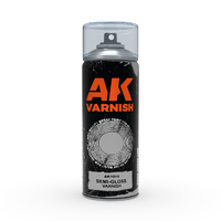 Ak Interactive - Aerosol Spray Primer  - Semi-Gloss Varnish - Spray 400ml (Includes 2 Nozzles)